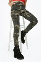 Forever21 Camo Print Zip-ankle Pants