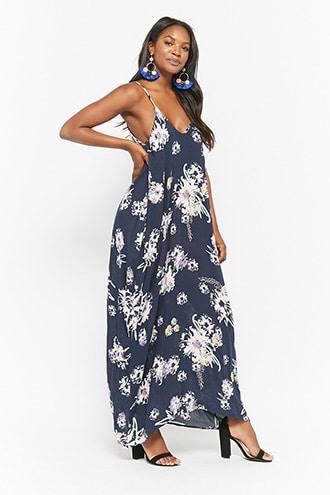 Forever21 Floral Print Maxi Cami Dress