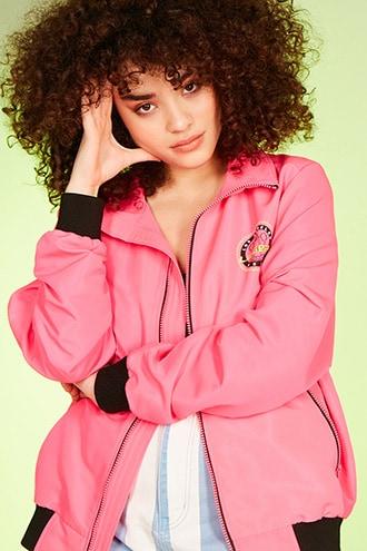Forever21 Plus Size L.a. Gear Graphic Logo Windbreaker