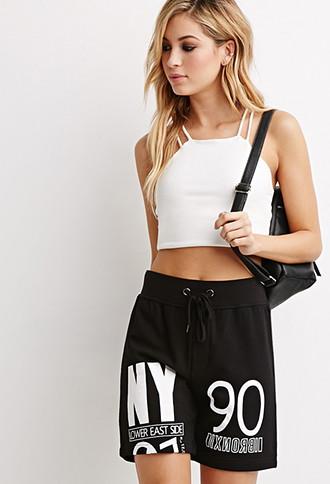 Forever21 Ny City Graphic Sweatshorts