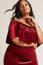 Forever21 Plus Size Off-the-shoulder Velvet Dress