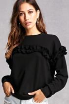 Forever21 French Terry Ruffle Top