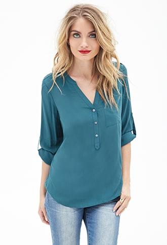 Forever21 Contemporary Classic Woven Top