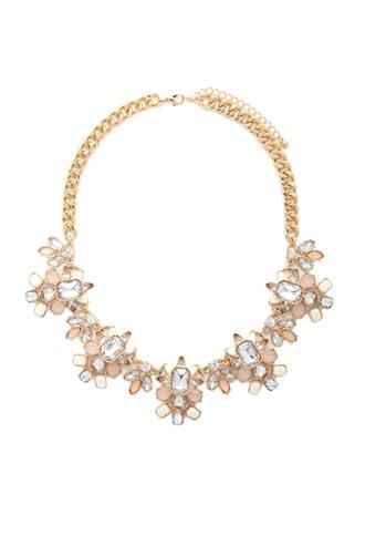 Forever21 Faux Stone Petal Statement Necklace