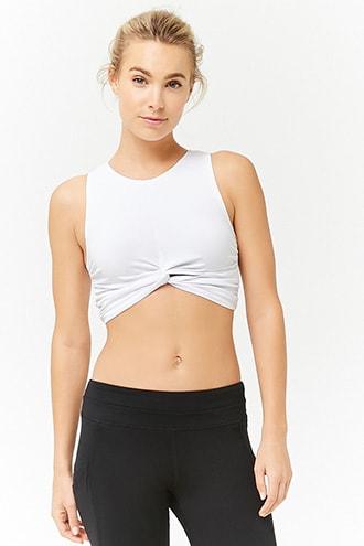Forever21 Active Twist-hem Crop Top