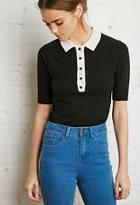 Forever21 Buttoned Collar Sweater