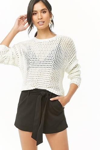 Forever21 High-waisted Belted Shorts