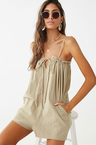 Forever21 Frayed Trim Romper