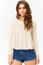 Forever21 Lace Overlay Top
