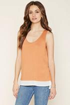 Forever21 Contemporary Mesh-paneled Tank