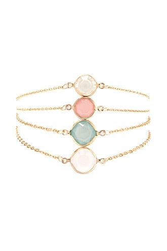 Forever21 Faux Gem Layered Bracelet