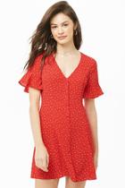 Forever21 Abstract Dot Fit & Flare Dress