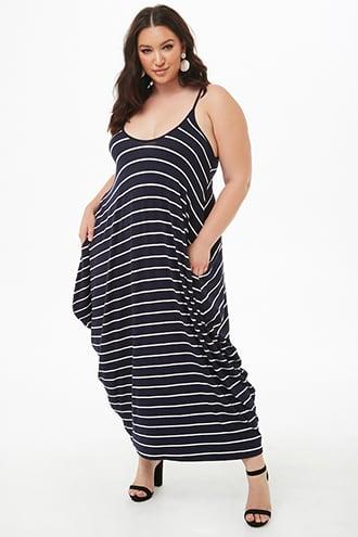 Forever21 Plus Size Striped Cami Maxi Dress