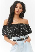 Forever21 Flounce Floral Off-the-shoulder Top