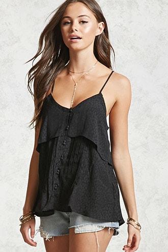 Forever21 Flounced Leopard Pattern Cami