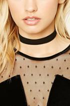 Forever21 Strappy Faux Suede Choker