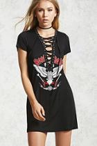 Forever21 Rock N Roll Graphic Mini Dress