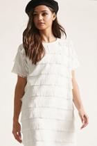 Forever21 Sheer Woven Tiered Fringe Tunic