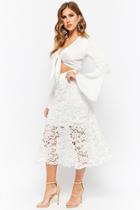 Forever21 Crochet A-line Midi Skirt