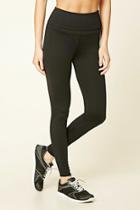 Forever21 Women's  Black Active High-waisted Leggings