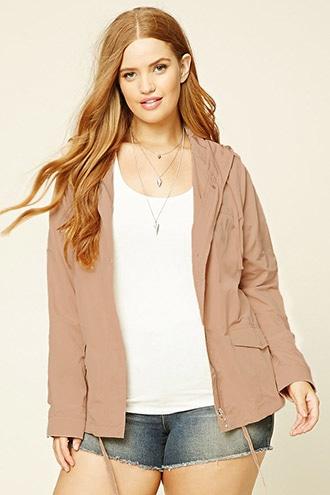 Forever21 Plus Women's  Plus Size Hooded Windbreaker