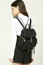 Forever21 Faux Leather Zip Backpack