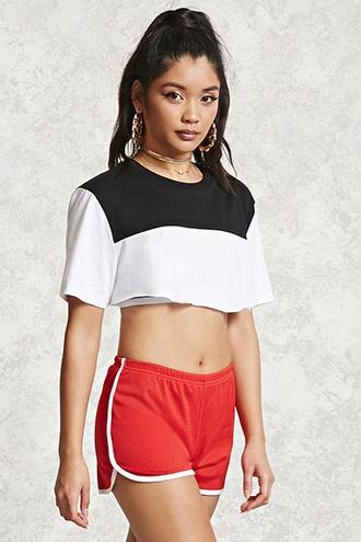 Forever21 Mesh Dolphin Hem Shorts