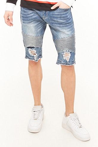Forever21 Jordan Craig Ribbed Panel Jean Shorts