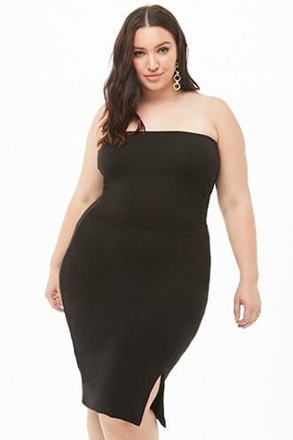 Forever21 Plus Size Slit Tube Dress