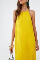 Forever21 Pleated Halter Maxi Dress