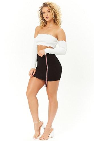 Forever21 Striped-trim Mini Skirt