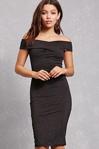 Forever21 Glitter-knit Bodycon Dress