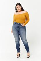 Forever21 Plus Size Frayed Ankle Jeans