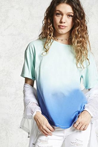 Forever21 Ombre Dolphin Hem Tee