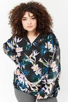 Forever21 Plus Size Floral Print Anorak