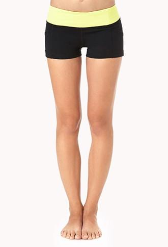 Forever21 Women's Side Pocket Skinny Workout Shorts