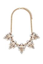 Forever21 Antic Gold & Nude Faux Pearl Statement Necklace