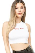 Forever21 Thug Love Graphic Crop Top