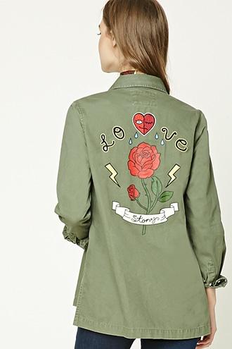 Forever21 Love Story Graphic Jacket