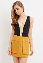 Forever21 Women's  Flap Pockets Mini Skirt