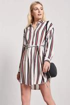 Forever21 High-low Stripe Shirt Dress