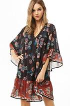 Forever21 Floral Crochet-trim Dress
