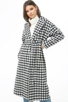 Forever21 Checkered Tweed Coat
