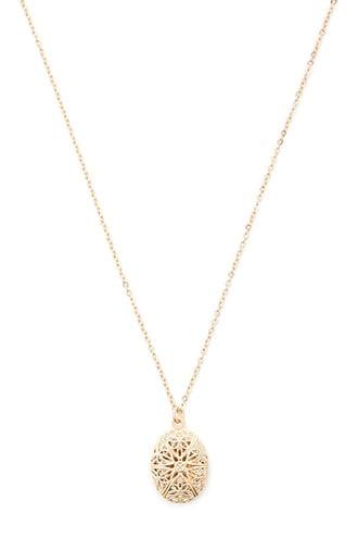 Forever21 Filigree Locket Pendant Necklace