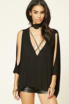 Forever21 Women's  Open-shoulder Batwing Top