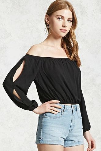 Forever21 Vented Off-the-shoulder Top