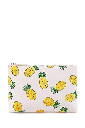 Forever21 Pineapple Print Makeup Bag