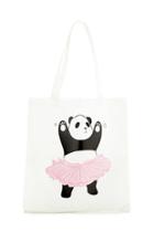 Forever21 Panda Ballet Graphic Tote Bag