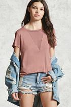 Forever21 Mesh Panel Jersey Top