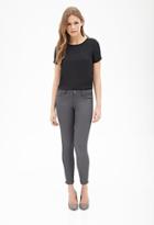 Forever21 Life In Progress Coated Skinny Jeans